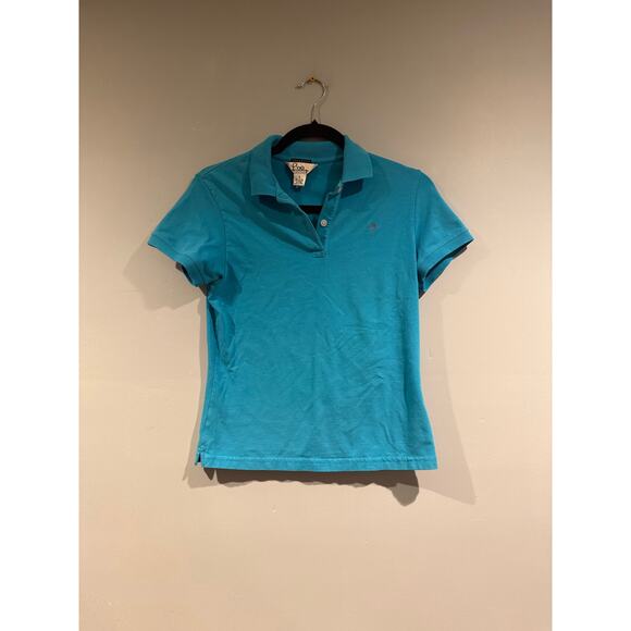 Lilly Pulitzer “Shrunken” Polo Shirt – Women’s Small, Aqua Blue Palm Tree Logo - Picture 1 of 4